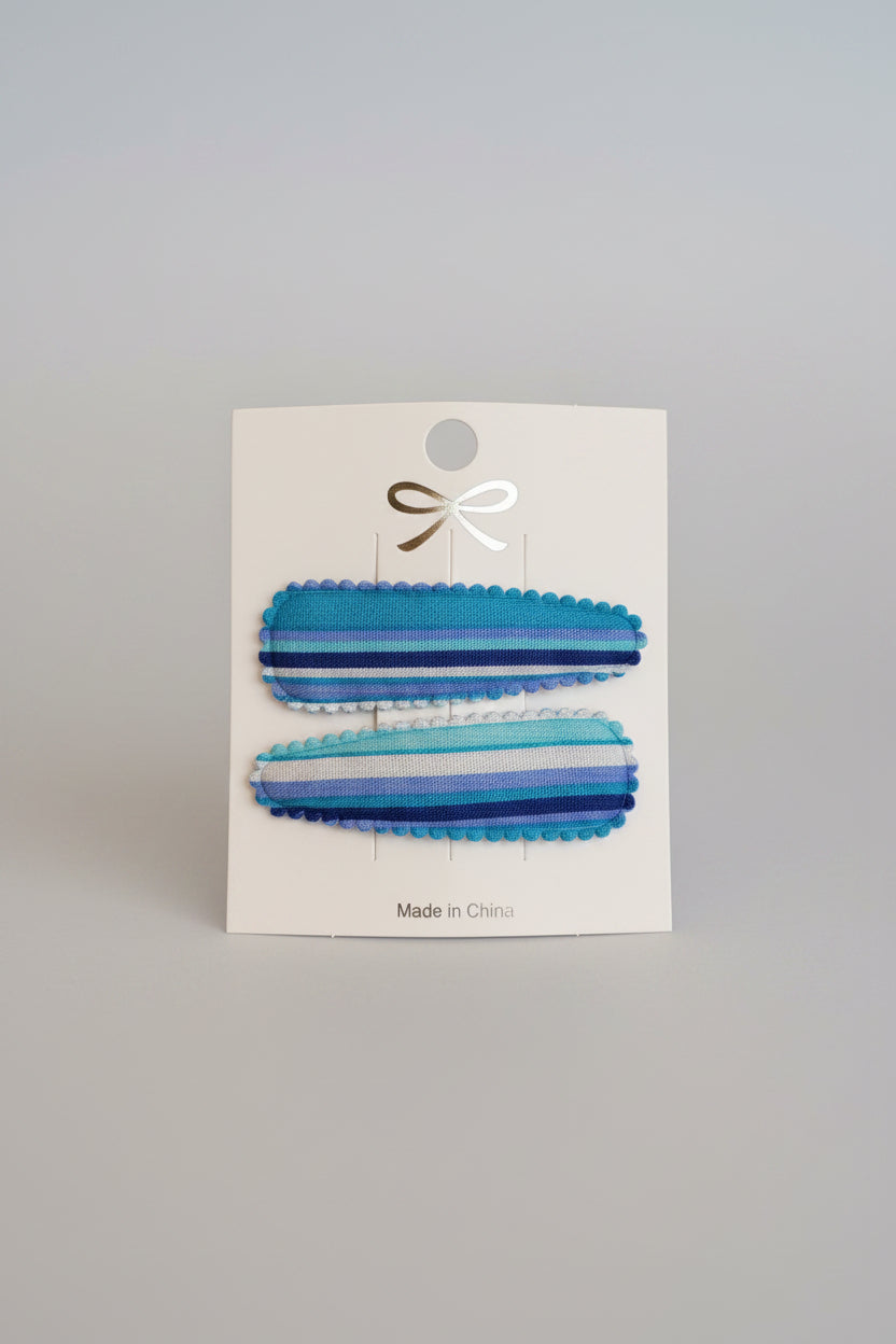 Kind klikspeld blauw gestreept