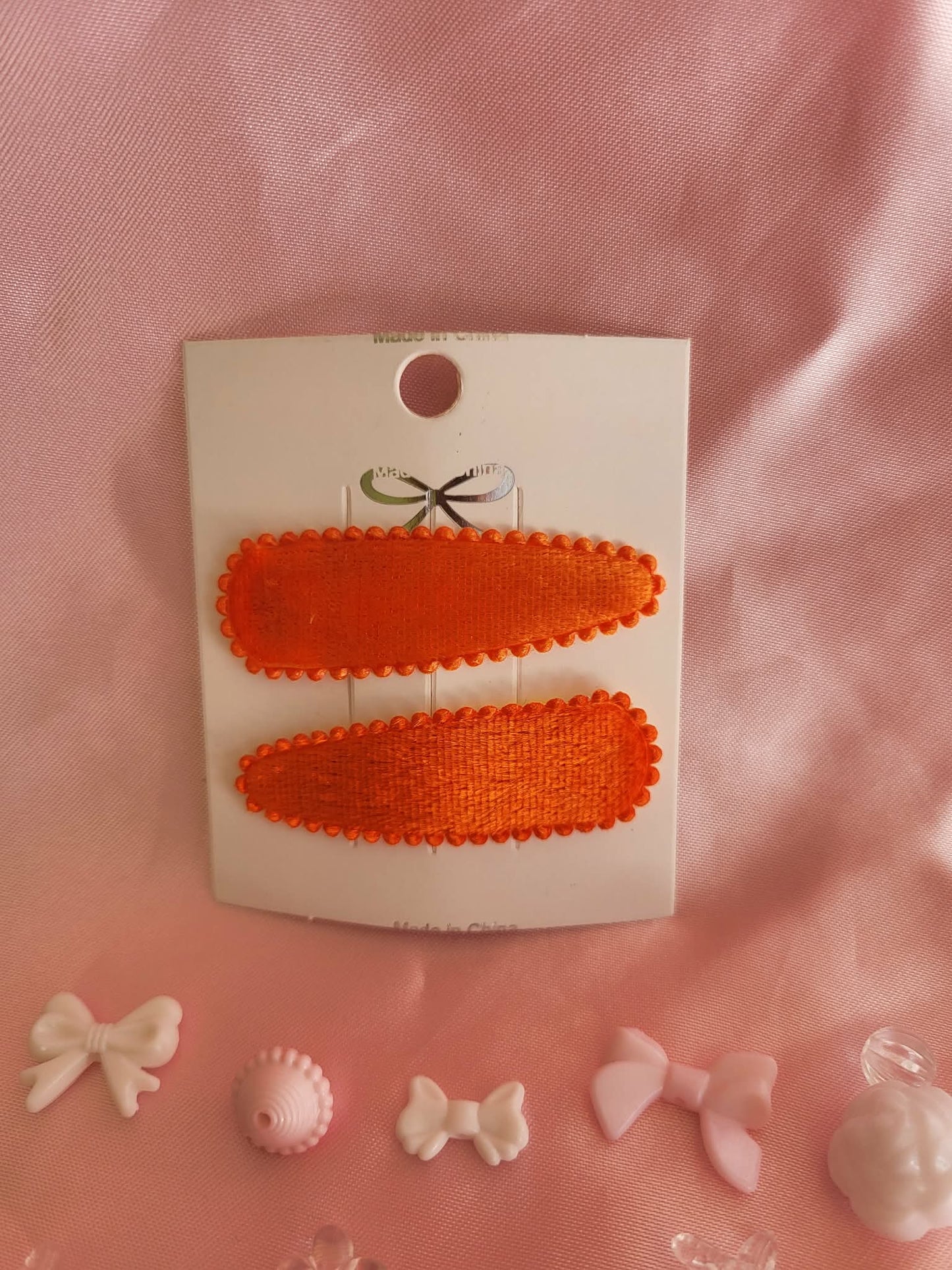 Kind klikspeld fluweel oranje