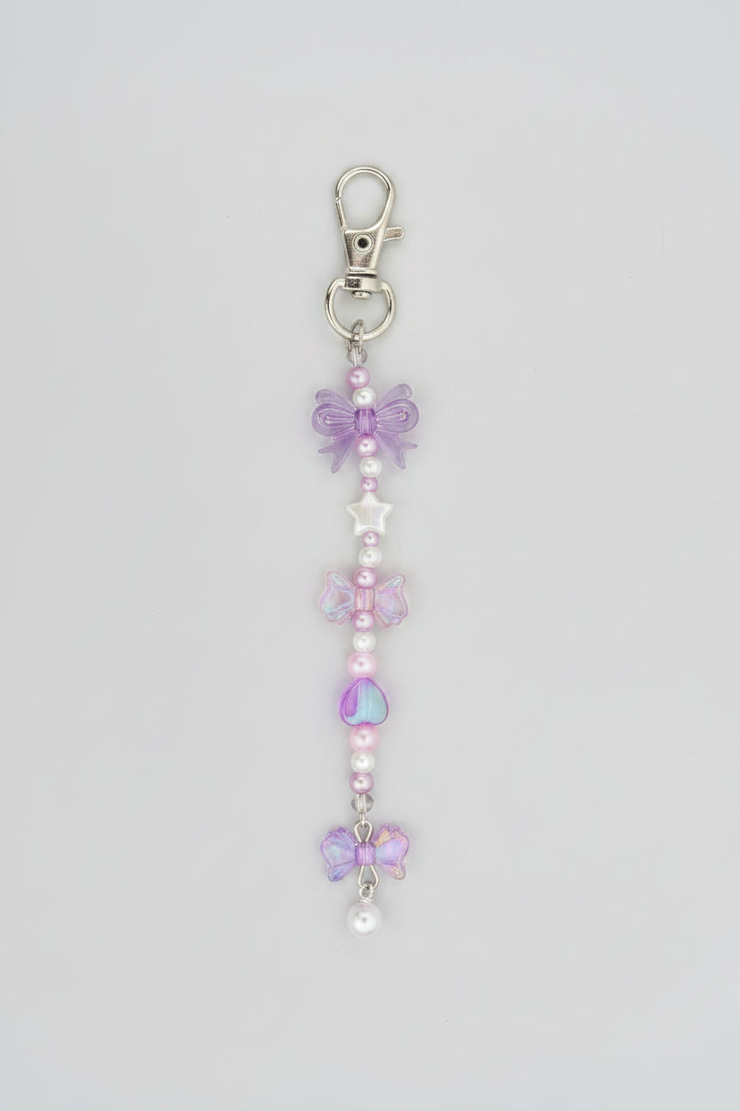 Sleutelhanger purple bow