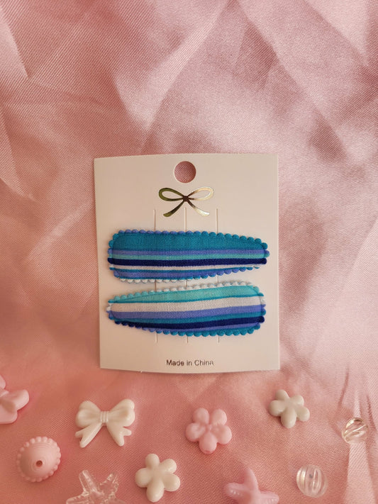 Kind klikspeld blauw gestreept