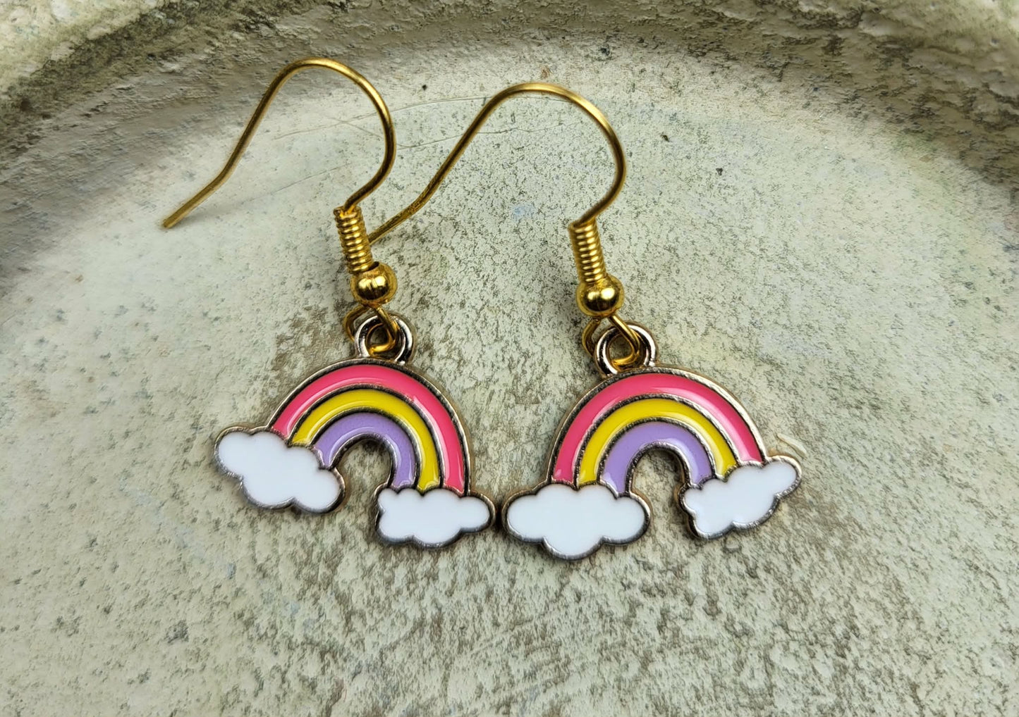Oorbel hanger regenboog