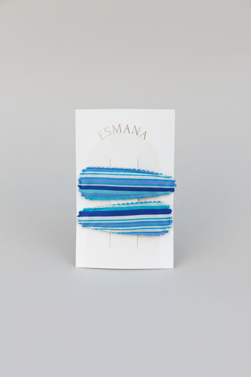 Kind klikspeld blauw gestreept
