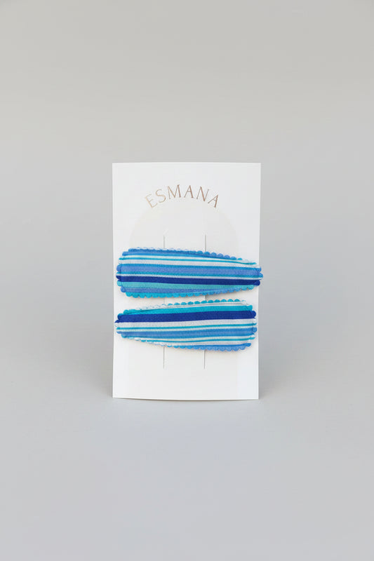 Kind klikspeld blauw gestreept