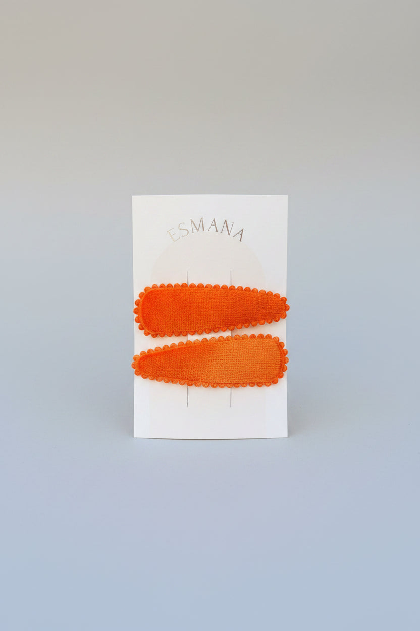 Kind klikspeld fluweel oranje