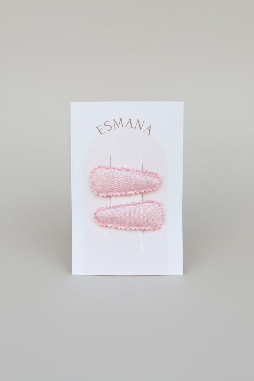 Baby klikspeld satijn roze