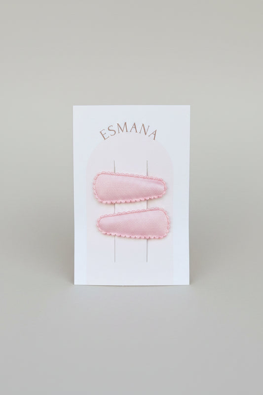 Baby klikspeld satijn roze